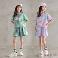 【Candy style】 ชุดเสื้อแขนสั้น และกระโปรงสั้น สไตล์เกาหลี แฟชั่นฤดูร้อน สําหรับเด็กผู้หญิง  4 5 6 7  8 9 10 11 12ขวบ