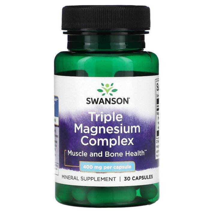 Swanson, Triple Magnesium Complex, 400 mg, 30 Capsules Lazada PH
