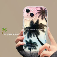 เคสสำหรับ Huawei Y7A Y9S Y9PRIME 2019 NOVA5T NOVA7i NOVA7 NOVA7SE NOVA8 NOVA9 NOVA9SE NOVA10 NOVA10PRO NOVAY70 NOVAY70PLUS P30 P30PRO P40 P40PRO P50 P50PRO MATE30 MATE30PRO MATE40 MATE40PRO คลื่นครีมฤดูร้อนต้นมะพร้าวคู่เคสซอฟต์โฟน