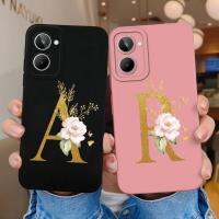 เคสสำหรับ Oppo Realme 10 4G ฝาหลังสุดหรูตัวอักษรป้ายดอกไม้แฟชั่นรองพื้นปกป้องกล้องกันกระแทกซิลิโคนสำหรับ Realme 10 Pro + Capa Shell Bumper Coques