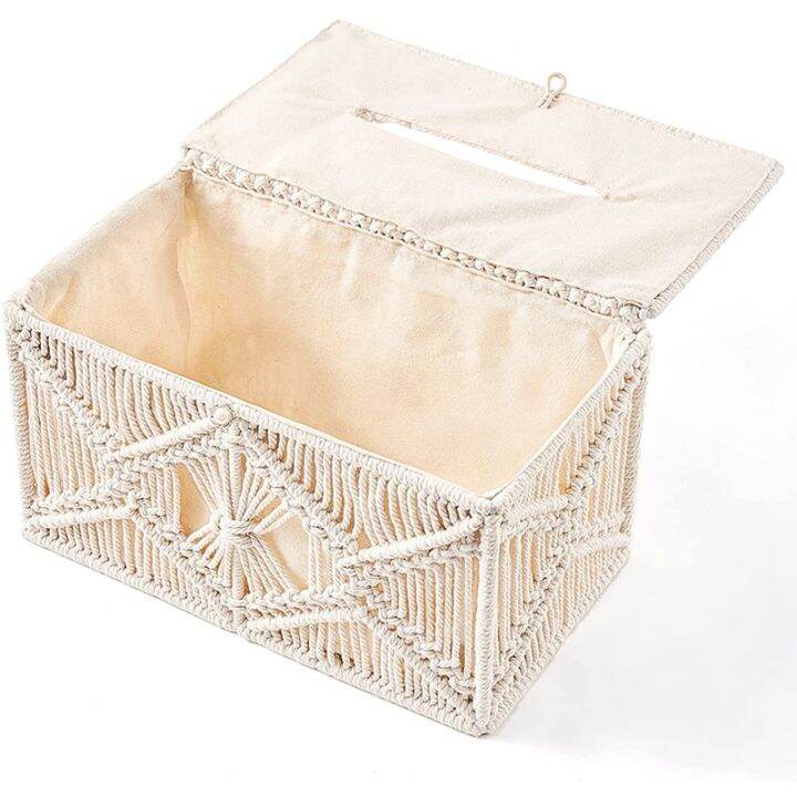 tissue-box-cover-boho-decor-rectangular-paper-tissue-holder-with-bead-buckle-macrame-napkin-tissues-organizer-home-decor