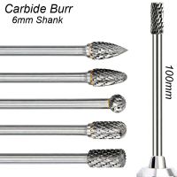 【DT】hot！ 100mm Extra 1/4 Shank Carbide Burr Set Carving Grinder Abrasive Tools Rasp File Milling Cutter Wood Metal