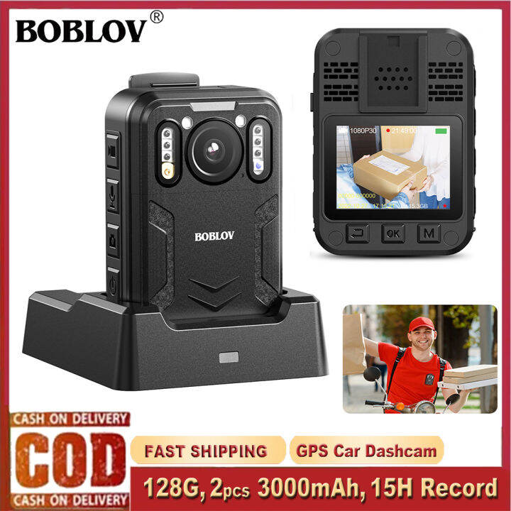 BOBLOV B4K2 Body Worn Camera with GPS, 256GB True 4K Camcorders Video