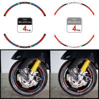 สกู๊ตเตอร์12 "ชุดซองสติกเกอร์สะท้อนแสงล้อสำหรับพิแอ็กจิโอเวสปา GTS Sprint Primavera 50 150 150S 300 300ie สติกเกอร์ตกแต่งล้อรถมอเตอร์ไซด์