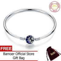 BAMOER จัดส่งฟรีของแท้100% 925เงินสเตอร์ลิง CZ ดวงจันทร์และดาวกรกฎาคมสร้อยข้อมือและกำไลข้อมือสำหรับผู้หญิงเงินสเตอร์ลิงเครื่องประดับ S925 SCB080