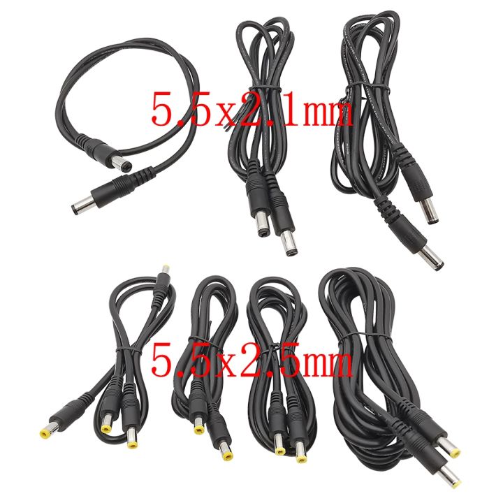 1pcs-12v-dc-power-5-5-x-2-1mm-5-5-x-2-5mm-male-plug-cable-connector-adapter-led-strip-cctv-camera-extension-cords-30-300cm