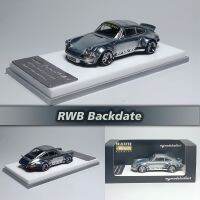 MC In Stock1:64 RWB 911 Carrera Coupe Backdate Raw Silver Diecast Diorama Car Miniature Carros Toys Model Collect