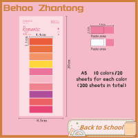 Behoo 200แผ่นป้ายแสดงดัชนีด้วยไม้บรรทัดป้ายมาร์คเกอร์คั่นหน้าหนังสือสีธงสำหรับอ่านหนังสือสมุดโน้ตโรงเรียนเครื่องใช้สำนักงาน