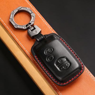 4 Button Smart Key Cover Leather Case Car Keyring Shell for Toyota Land Cruiser Prado 150 Camry Prius Crown