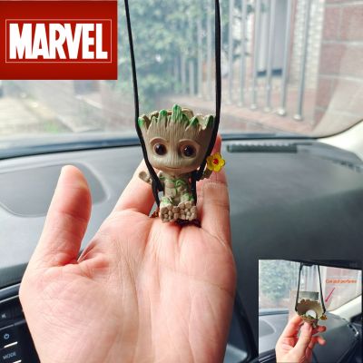 ZZOOI Tree Man Groot Guardians of The Galaxy Marvel Avengers Mini Toys Action Figure Groot Deadpool Car Perfume Decoration Kids Gift
