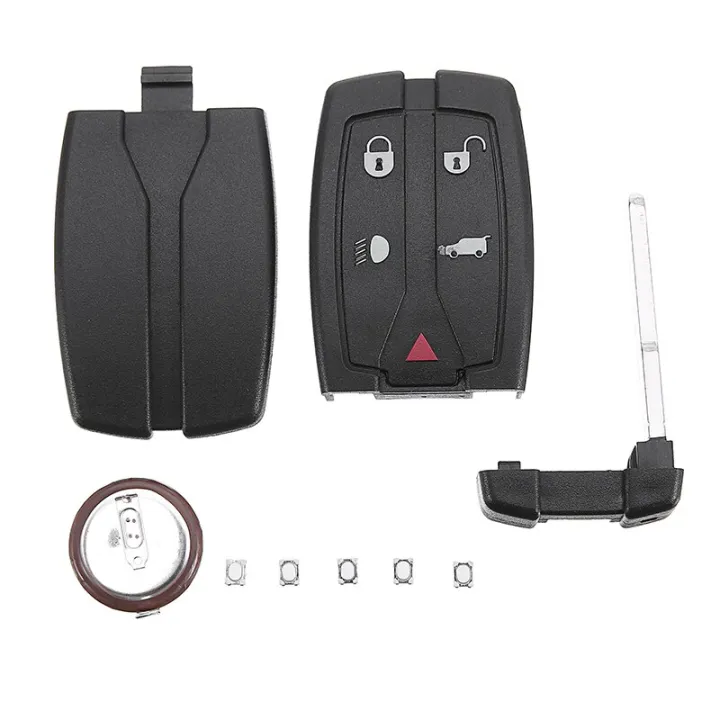 Replacement 5 Buttons Flip Car Remote Key Fob Case Cover With Battery