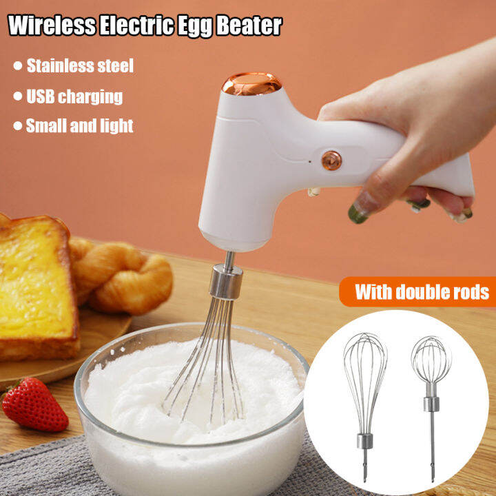 Egg Beater Whisk, Wireless Electric Multi-speed Control Rechargeable  Batteries Balloon Whisk for Eggs, Milkshake Cream, Butter, Baby Food  Fruits