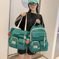 JOYPESSIE Waterproof Women Backpack Cute Nylon Set Bag Fashion Schoolbag for Girls Kawaii Rucksack Teens Bookbag Travel Mochila