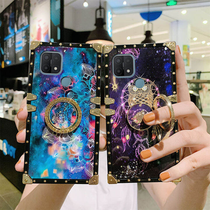 jiefie-เคสโทรศัพท์สำหรับ-oppo-a15-a15s-a17-a16-a12-a5-2020-a9-2020-a5s-a3s-a16k-a17k-a12e-starry-sky-โมบายกระดิ่งลมหรูหราซิลิโคนรูปสี่เหลี่ยมกันกระแทกฝาหลัง