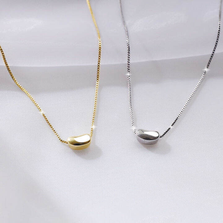 good 999 18K GOLD Titanium steel Fashion simple design Acacia bean ...