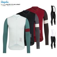 ◑✵❏ New Raphaful Spring /Autumn Long Sleeve Cycling Jersey Set Men rapha Bicycle Clothes MTB Bike Jersey Bib Pants Kit Ropa Ciclismo