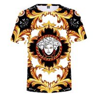 CODiy085671 Mens cool sports casual round neck short sleeve top 2022 new American fashion luxury brand versace3d printed T-shirt