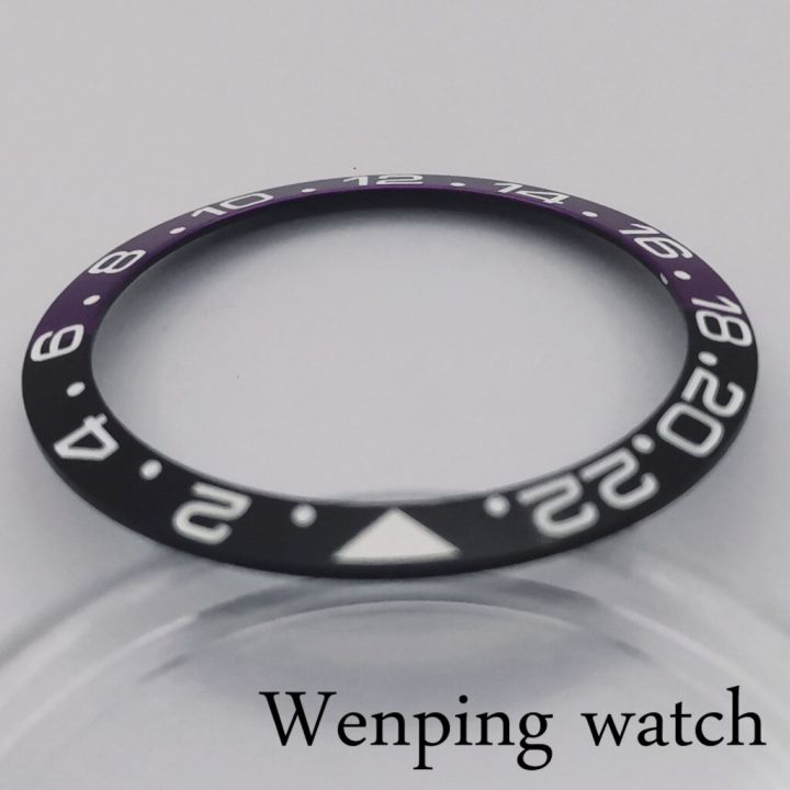 new-watch-parts-38mm-high-quality-black-purple-titanium-bezel-insert-for-40mm-watch-case-mens-watch-bezel