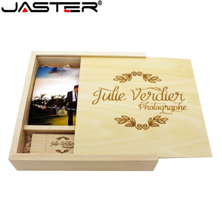 jaster-ฟรีโลโก้ที่กำหนดเองอัลบั้มรูปไม้-usb-กล่อง-usb-แฟลชไดรฟ์-memory-stick-pendrive-4gb-16gb-32gb-64gb-การถ่ายภาพของขวัญ