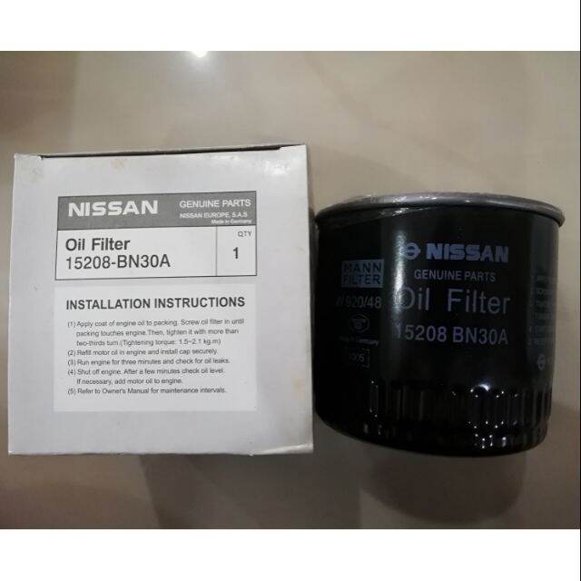 NISSAN NAVARA OIL FILTER (15208-BN30A) | Lazada