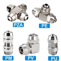 Copper Plated Nickel Pneumatic Air Quick Connector for Hose Tube OD 4MM 6 8 10 12 14 16MM Fast Joint Connection KPV KPE PM PZA Hand Tool Parts Accesso