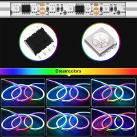 Tuya ไฟเส้นนีออน LED RGBIC อัจฉริยะ10M 5M,สีฝัน Wifi/บลูทูธ/รีโมต/ แถบควบคุมยืดหยุ่นเชฟไลท์12V เทรนด์หลอดไฟแบบหรี่ได้