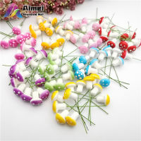 AIMEI 5ชิ้นจำลองสีเห็ดตกแต่งเค้กวันเกิดเห็ดการ์ตูนการสร้างแบบจำลองฉากตกแต่งมินิเห็ดงานฝีมือเค้ก T Opper ตกแต่ง