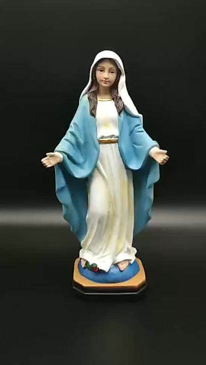 Hot Virgen Maria Figurines เรซิ่นหัตถกรรมของขวัญคาทอลิก Holy Object รูป