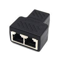 Splitter อะแดปเตอร์ RJ45 Splitter อะแดปเตอร์ 1-2 หญิงคู่พอร์ต CAT 5/CAT 6 LAN อีเธอร์เน็ตซ็อกเก็ต S plitter เชื่อมต่ออะแดปเตอร์