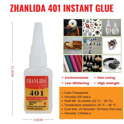 【CW】☇  20g Drying Zhanlida 401 Instant Glue Metal Pplastic Rubber Bonding Wood Leather