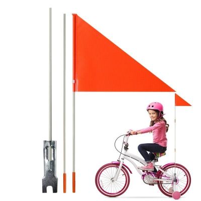 ▨✺∏ Bike Safety Flag Waterproof Cycling Advertising Decorative Flag Orange Portable Flag For Advertising Cycling Outdoor Flag With