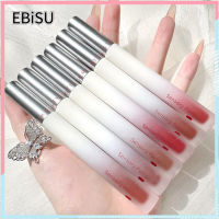 EBiSU Store Yunwu ลิปสติกเนื้อแมตต์เคลือบด้านลิปกลอสสีขาวและไม่ซีดจาง