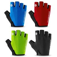 hotx【DT】 ROCKBROS Cycling Gloves Half Men MTB Road Shockproof Breathable