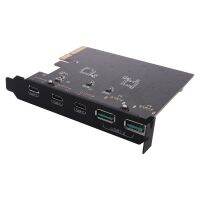 PCIe to USB 3.2 Gen 2 Adapter Card PCI Express Expansion Card PCI-E Add-on Cards Riser for PC /8/7 and