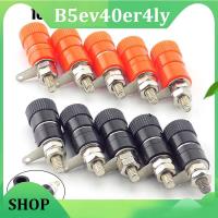 B5ev40er4ly SHOP B5ev40er4ly SHOP 100pcs 4mm Banana Plug Connector Jack Plugs Socket Nickel Plated Binding Post Nut DIY Banana Adapter