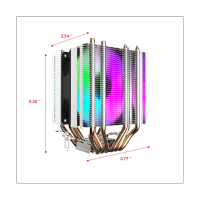 2X Cpu Air Cooler 6ท่อความร้อน Twin-Tower ฮีทซิงค์90มม. Rainbow LED พัดลมสำหรับ7751150115511561366