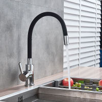 Blue Flexible Neck Kitchen Sink Faucet Universal Hot Cold Mixer Tap for Kitchen Deck Mounted Bathroom Kitchen Tap