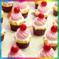 xuhaiy 3pcs strawberry cakes อาหารขนาดเล็กรุ่นตุ๊กตาอุปกรณ์เสริม