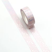 ใหม่เทป Washi หัวใจฟอยล์สีเงินน่ารักกระดาษญี่ปุ่นสำหรับ DIY สติกเกอร์กระดาษสมุดแพลนเนอร์ตกแต่งเครื่องเขียนกระดาษกาว