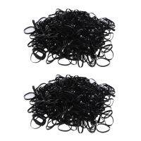 1000Pcs Black Elastic Rubber Band for Hair Female Girl Gift