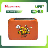 Aconatic เครื่องปิ้งขนมปัง แบบ 2 แผ่น ลาย B-Duck สีส้ม รุ่น AN-TT7538 Orange (รับประกัน 1 ปี)