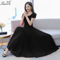 Women Dresses Summer  Streetwear Robe Longue Plus Size Clothing Maxi Jurk Chiffon Dress Sukienka Noir Ete Femme Vestidos