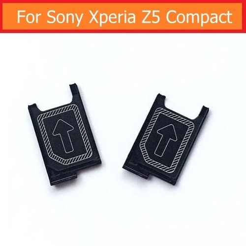 อะแดปเตอร์ถาดใส่ซิมการ์ดของแท้สำหรับ Sony Xperia Z5 Compact E5823 E5803ถาดใส่ซิมช่องเสียบบัตรสำหรับที่ใส่ถาดซิมการ์ดขนาดกะทัดรัด Sony Z5