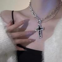 New Gothic Punk Cross Barbed Thorns Pendant Chain Choker Necklace for Women Men Unisex Hip-Hop Grunge Y2K Jewelry Gifts Fashion Chain Necklaces