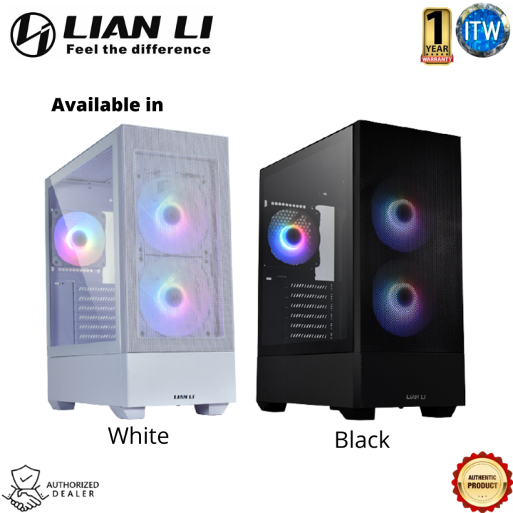 Lian Li Lancool-205 Series Tempered Glass Mesh PC Case in Black and ...