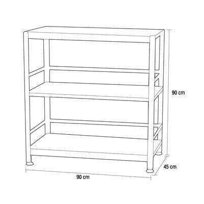 buy-now-ชั้นวางของอเนกประสงค์พื้นเหล็กพ่นสี-3-ชั้น-slim-sanki-รุ่น-s-3-ass-90-ขนาด-90-x-45-x-90-ซม-สีเทา-แท้100