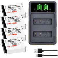 ZZOOI DMW-BLH7 DMW BLH7 Battery + LED Dual Charger with Type-C for Panasonic Lumix DMC-LX15 DMC GM5 GF7 GM1 GF8 GF9 LX10 BLH7E BLH7PP