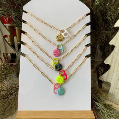 5PCS, Fashion Colorful Soda Pop Tab Necklace Charm Gold Soda Can Link Chain Necklace Enamel Charm Women Girl Unusual Jewelry