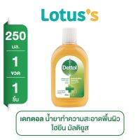 DETTOL เดทตอล น้ำยาทำความสะอาดพื้นผิว ไฮยีน มัลติยูส 250 มล.