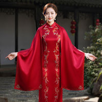 Factory Outlet Fashionable Acetic Acid Scarf Female 2023 New Wedding Banquet Hi Mother Towel High -End Cheongsam